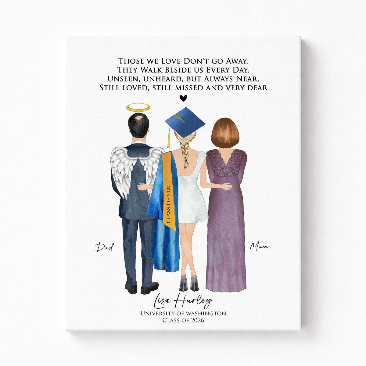 Graduation Memorial Portrait | Gift Honoring a Lost Loved One