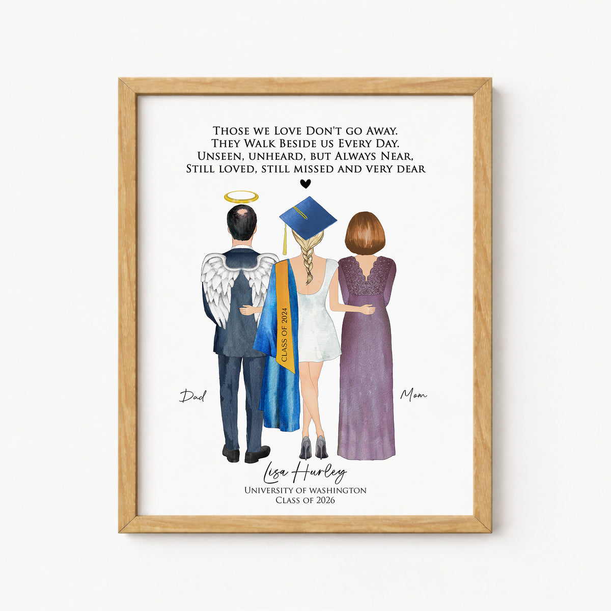 Graduation Memorial Portrait | Gift Honoring a Lost Loved One