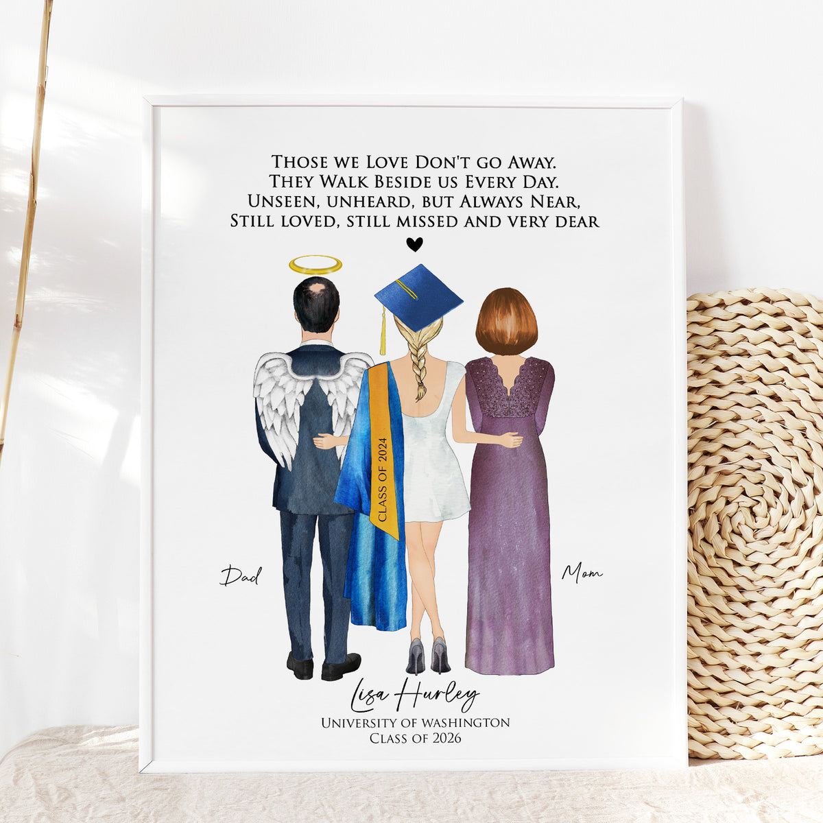 Graduation Memorial Portrait | Gift Honoring a Lost Loved One