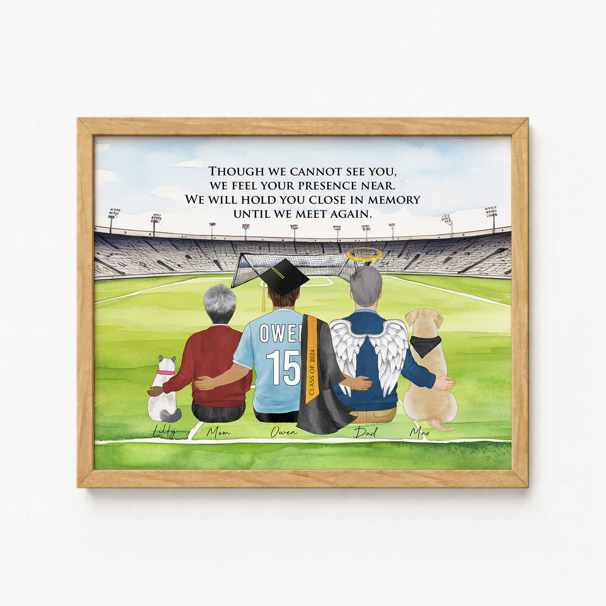 Custom Soccer Graduation Memorial Portrait | Remembrance Gift