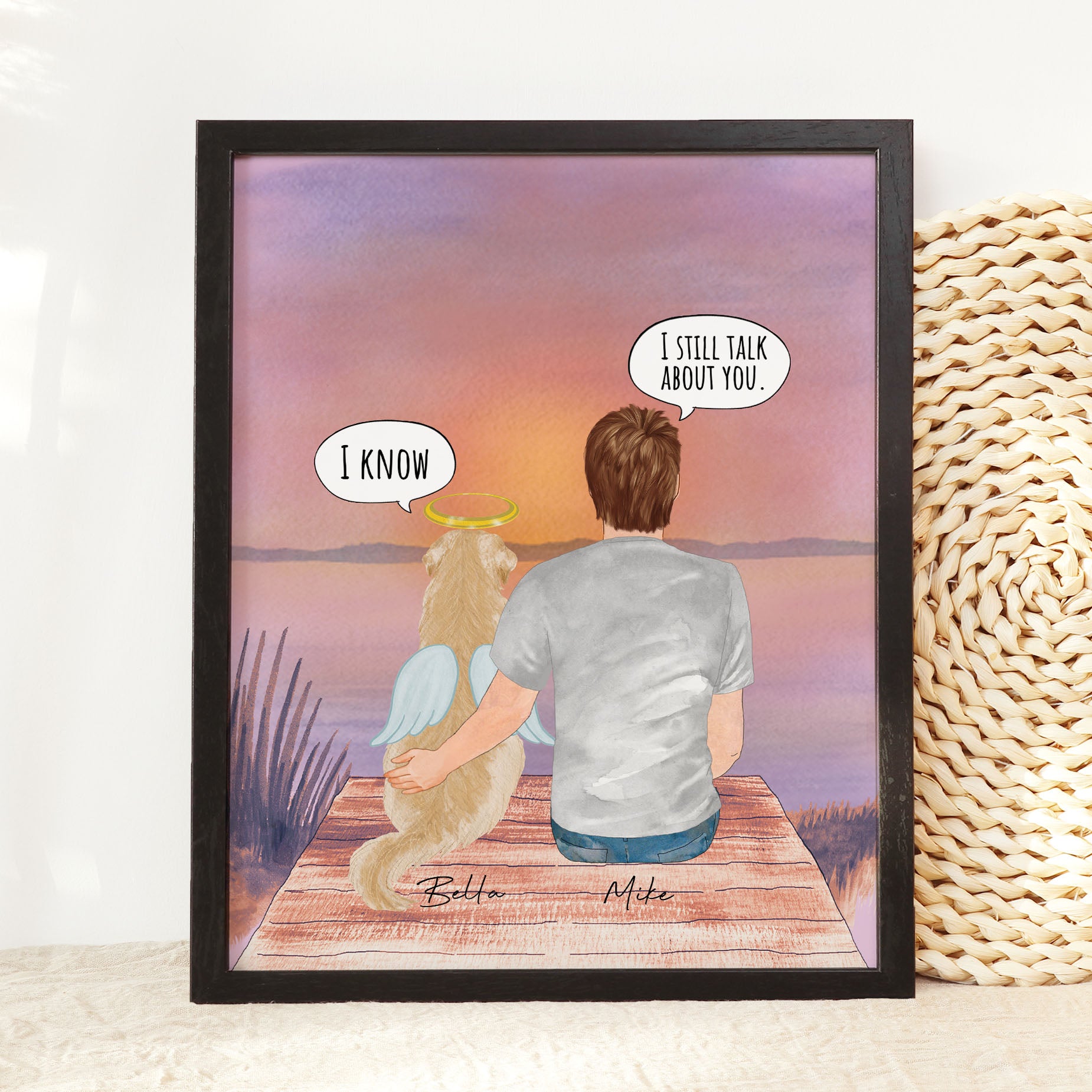 "I Still Talk About You" Dog Memorial Wall Art Print