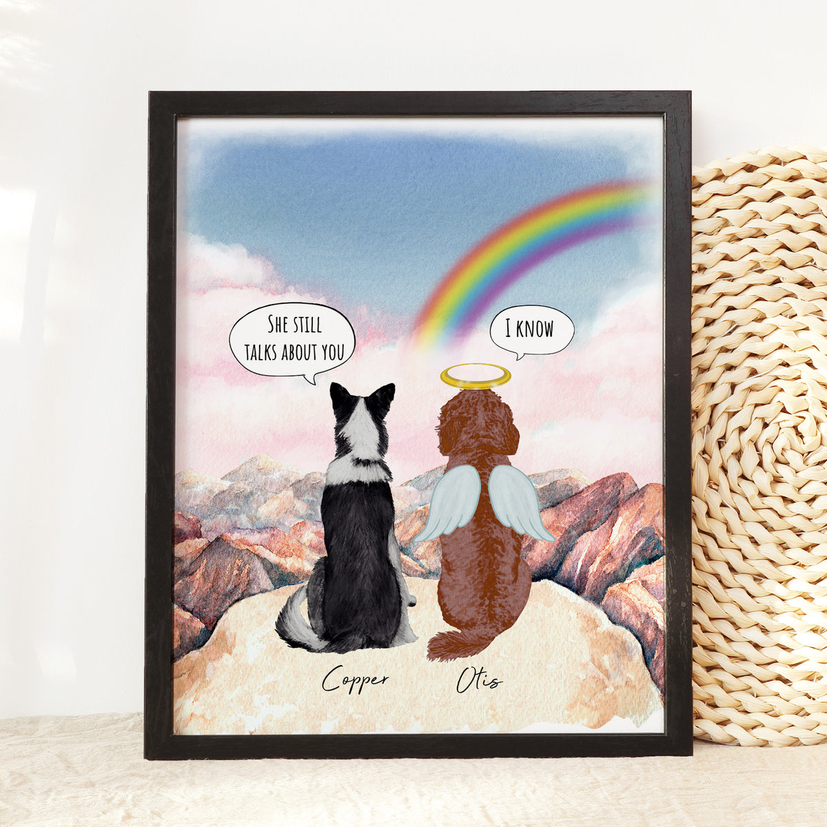 'She Still Talks About You' Dog Memorial Wall Art | Pet Loss Gift