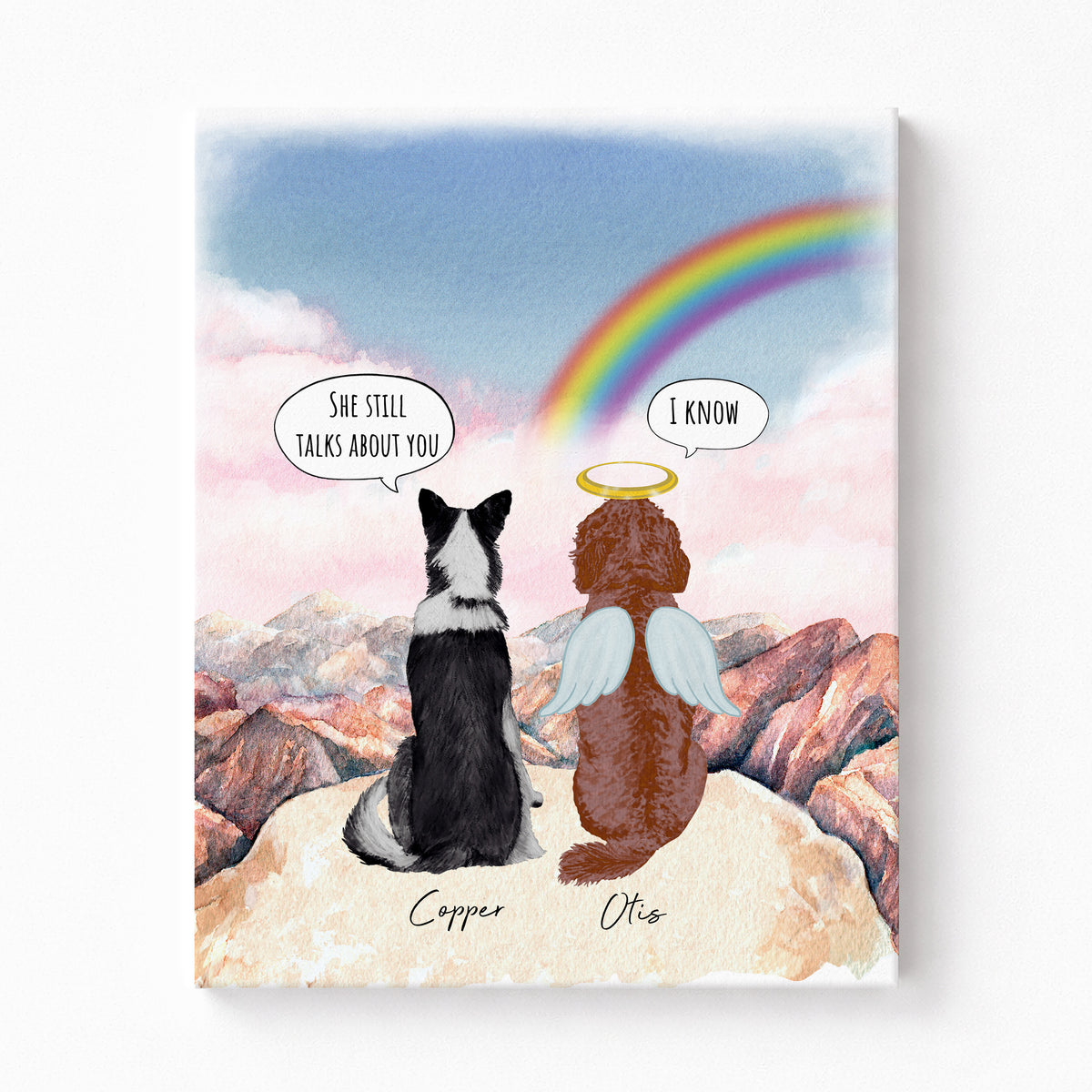 'She Still Talks About You' Dog Memorial Wall Art | Pet Loss Gift