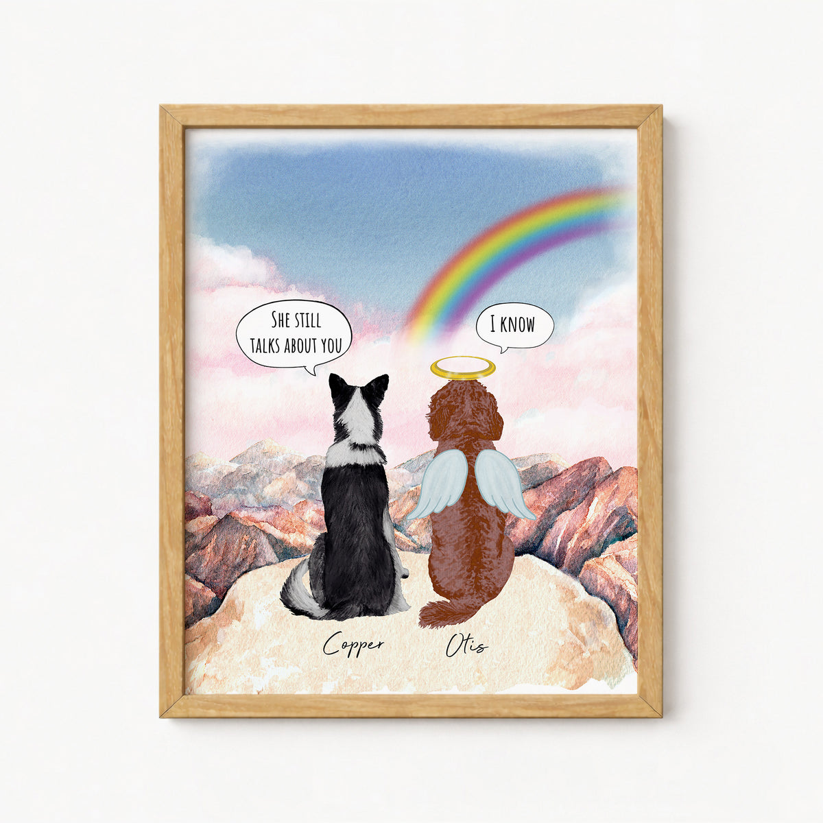 'She Still Talks About You' Dog Memorial Wall Art | Pet Loss Gift