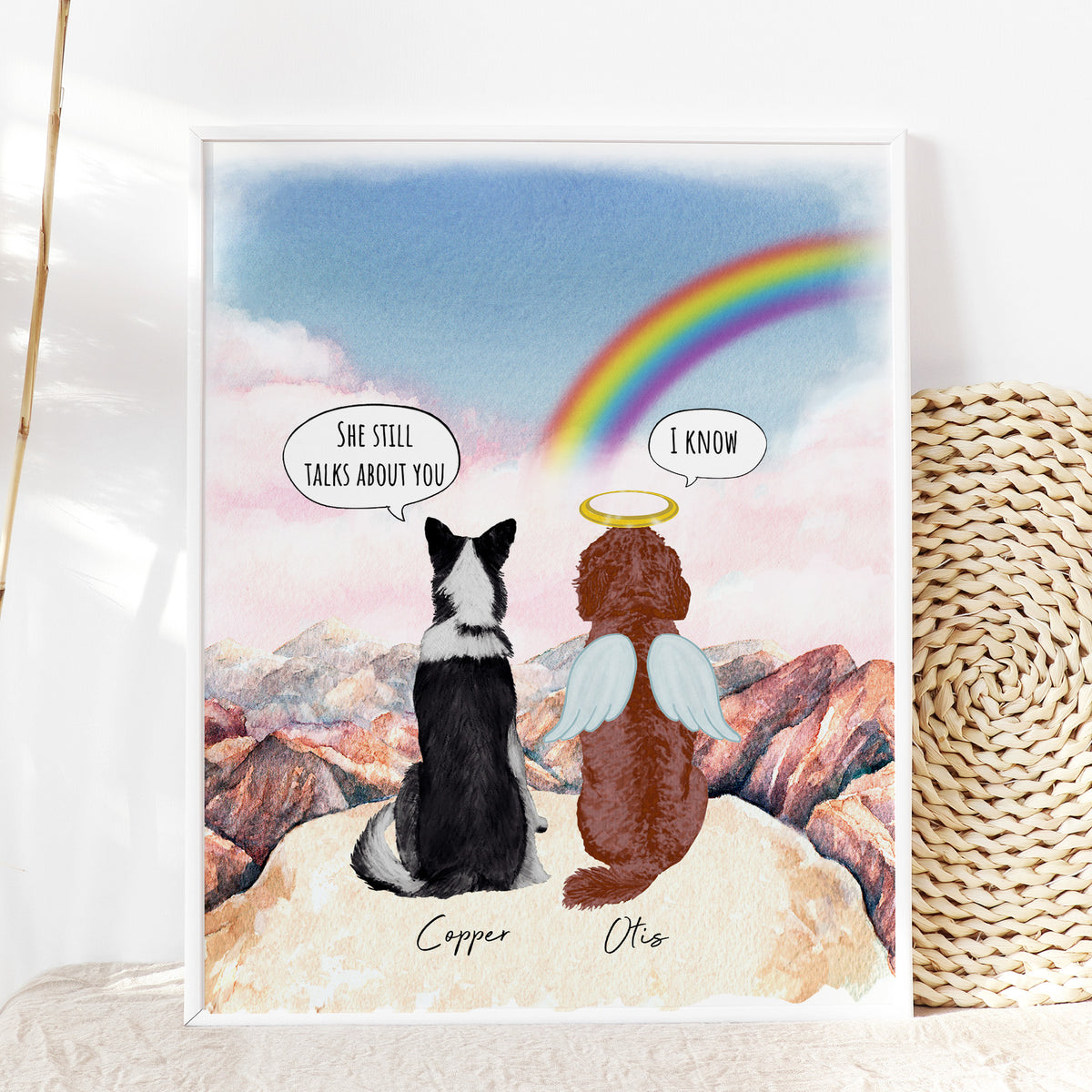 'She Still Talks About You' Dog Memorial Wall Art | Pet Loss Gift