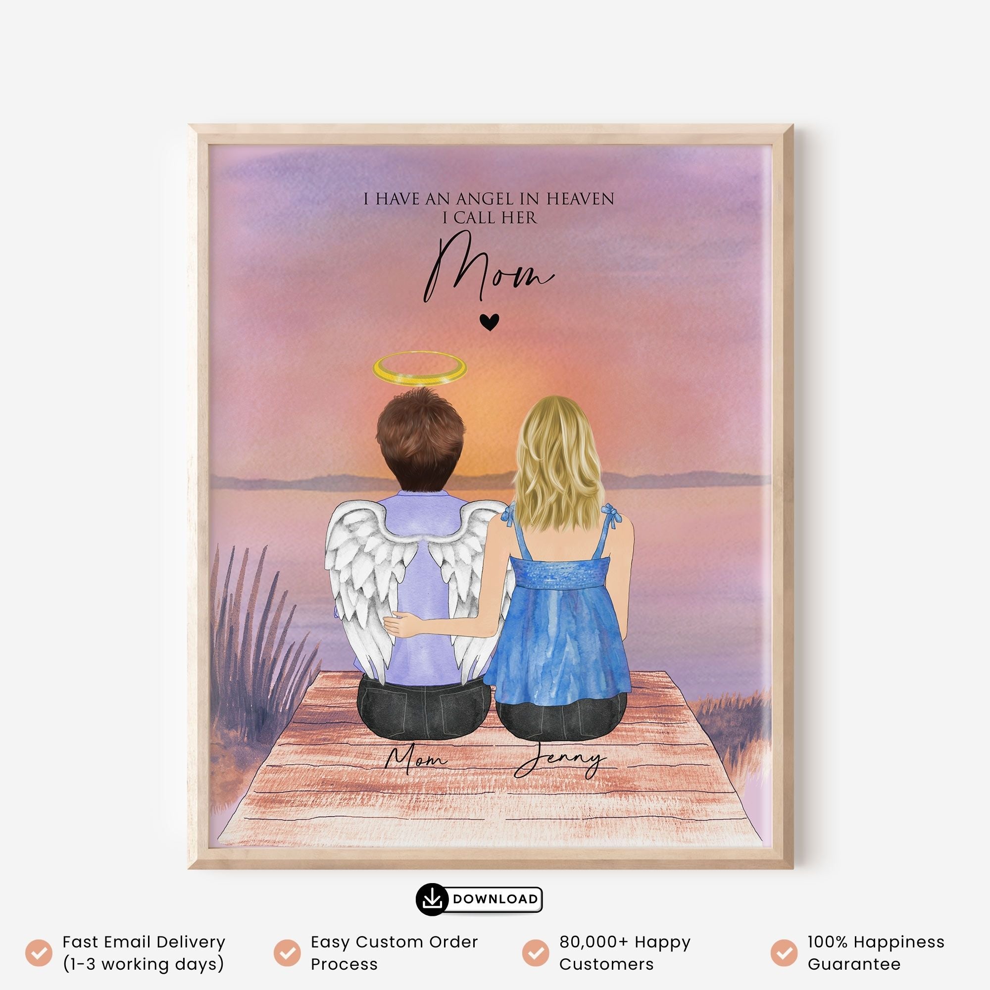 Loss of Mom Memorial Wall Art Print