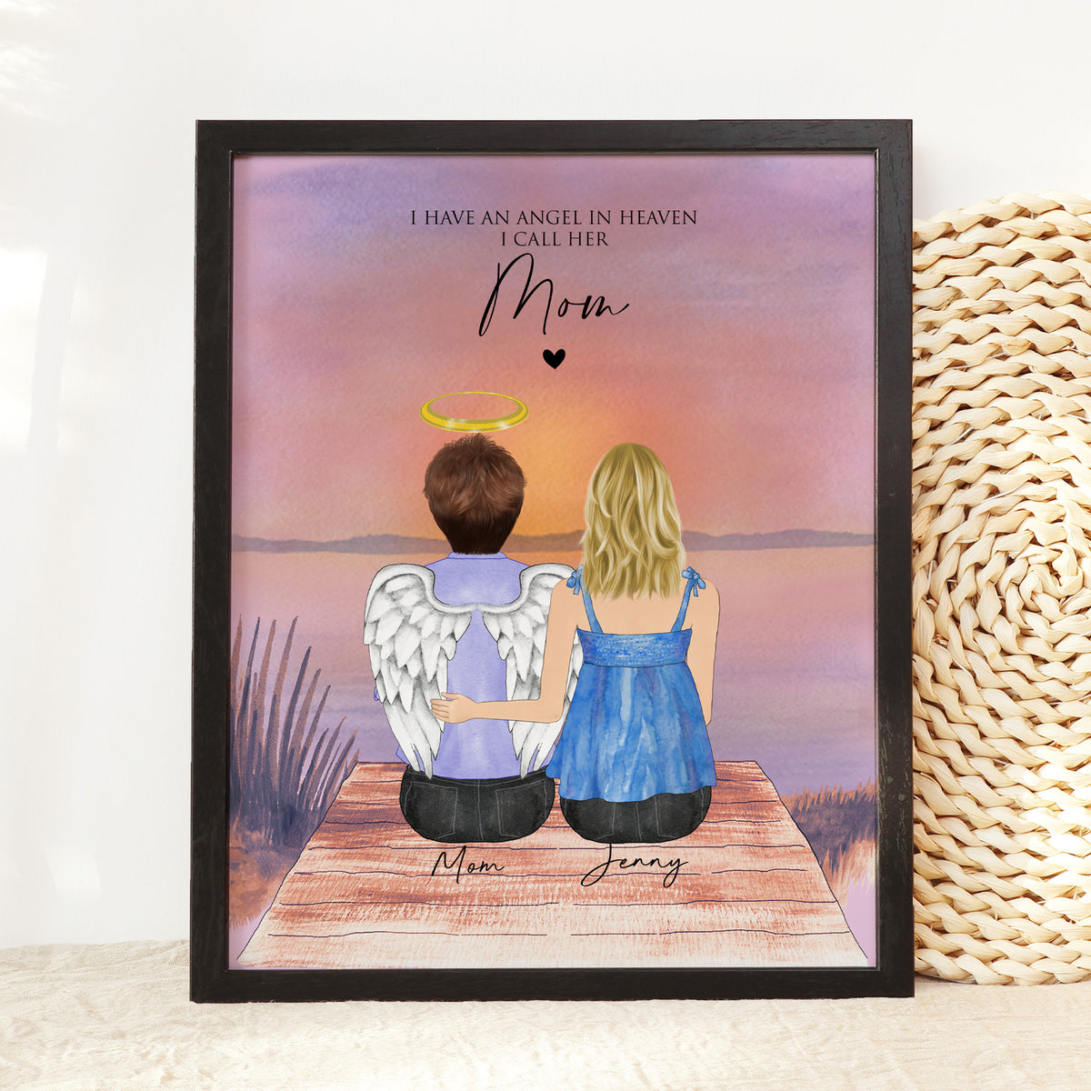 Loss of Mom Memorial Art | Personalized Tribute Sympathy Gift
