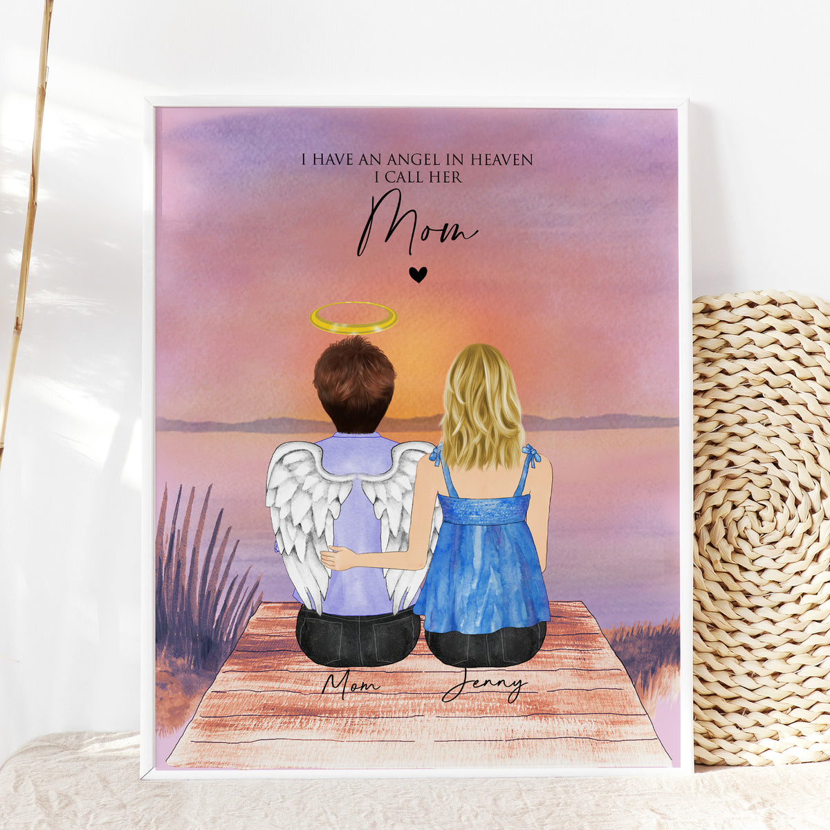 Loss of Mom Memorial Art | Personalized Tribute Sympathy Gift