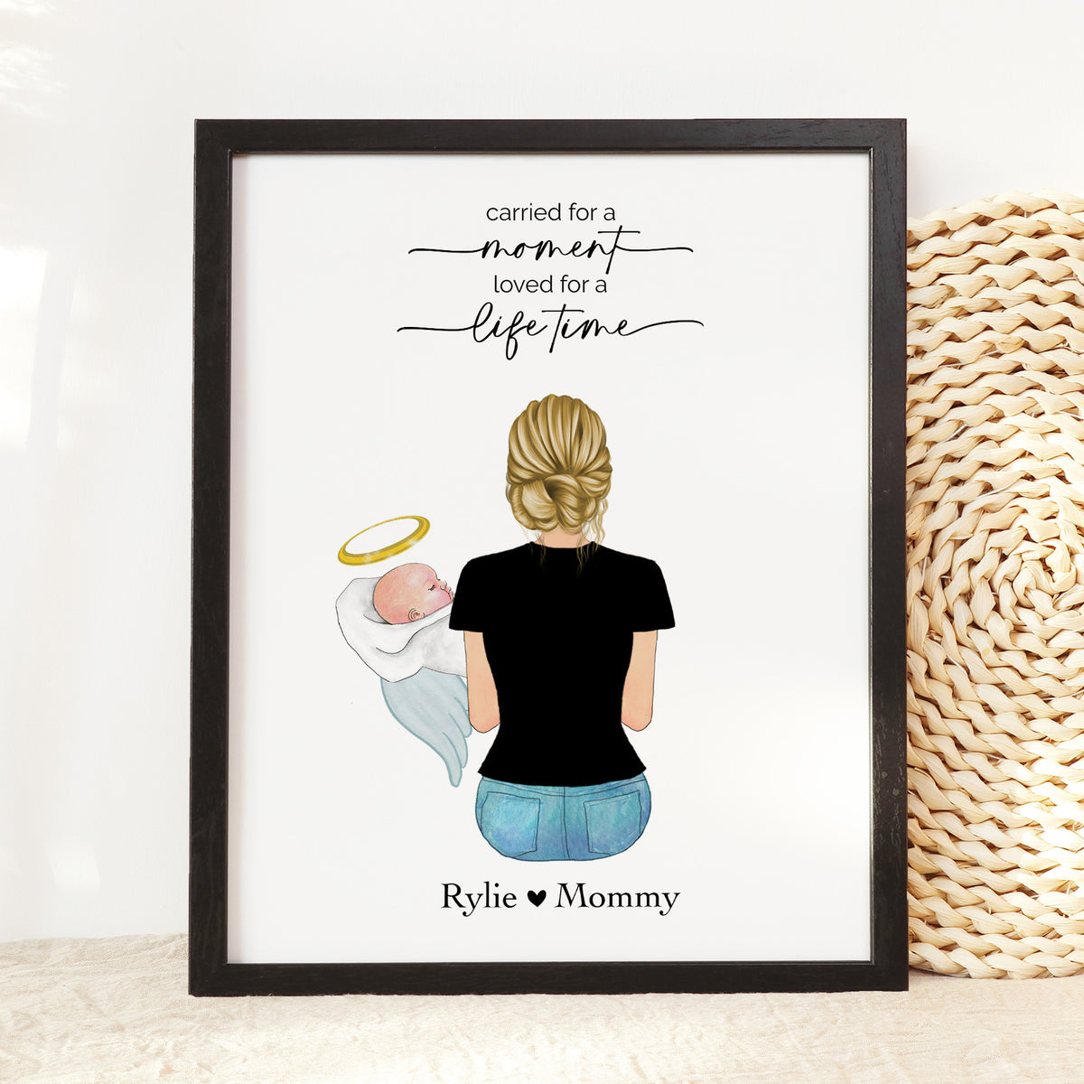 Mama of Angel Baby Memorial Wall Art | Infant Loss Gift
