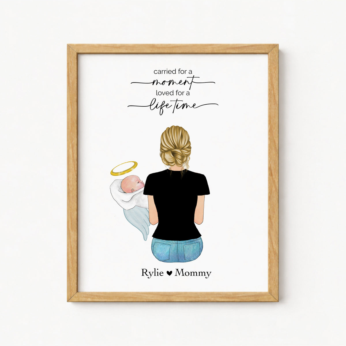 Mama of Angel Baby Memorial Wall Art | Infant Loss Gift