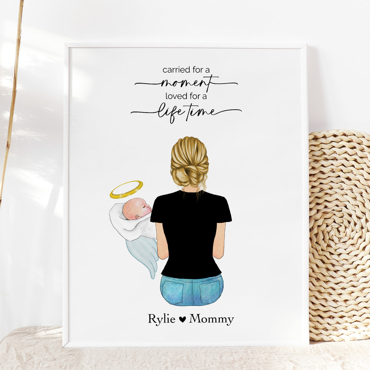 Mama of Angel Baby Memorial Wall Art | Infant Loss Gift