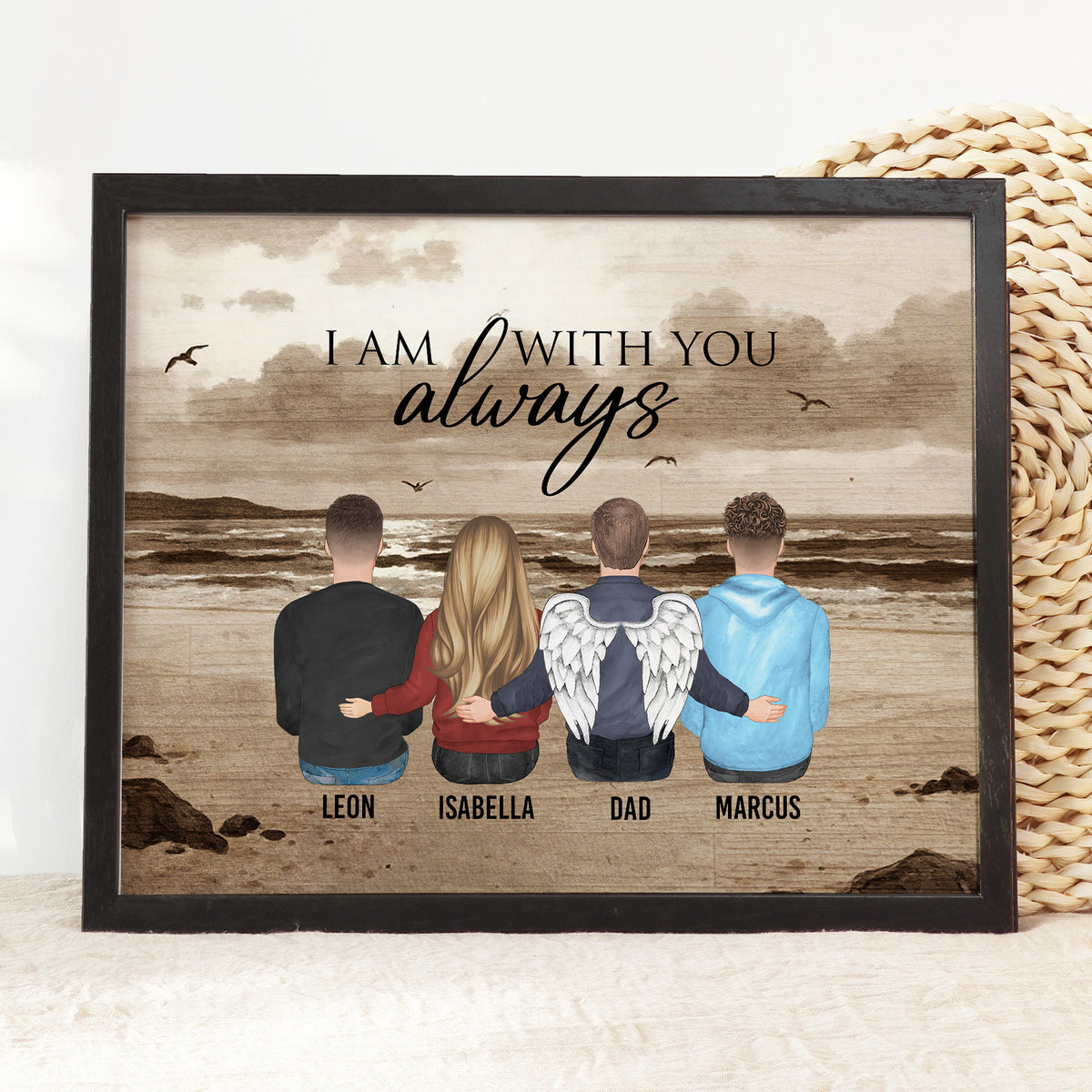 'I Am Always With You' Memorial Portrait | Parent Loss Gift