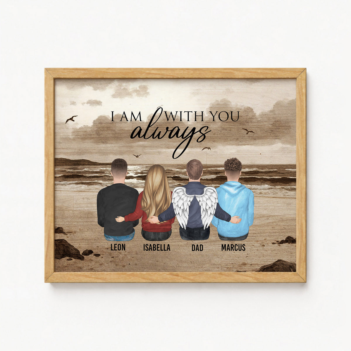 'I Am Always With You' Memorial Portrait | Parent Loss Gift