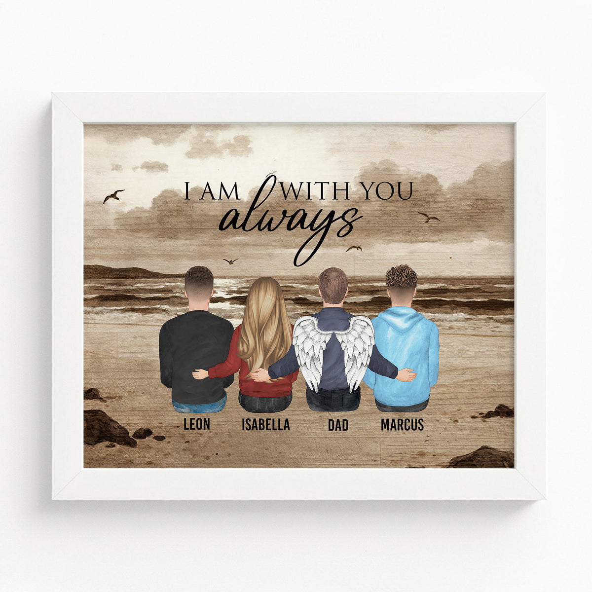 'I Am Always With You' Memorial Portrait | Parent Loss Gift