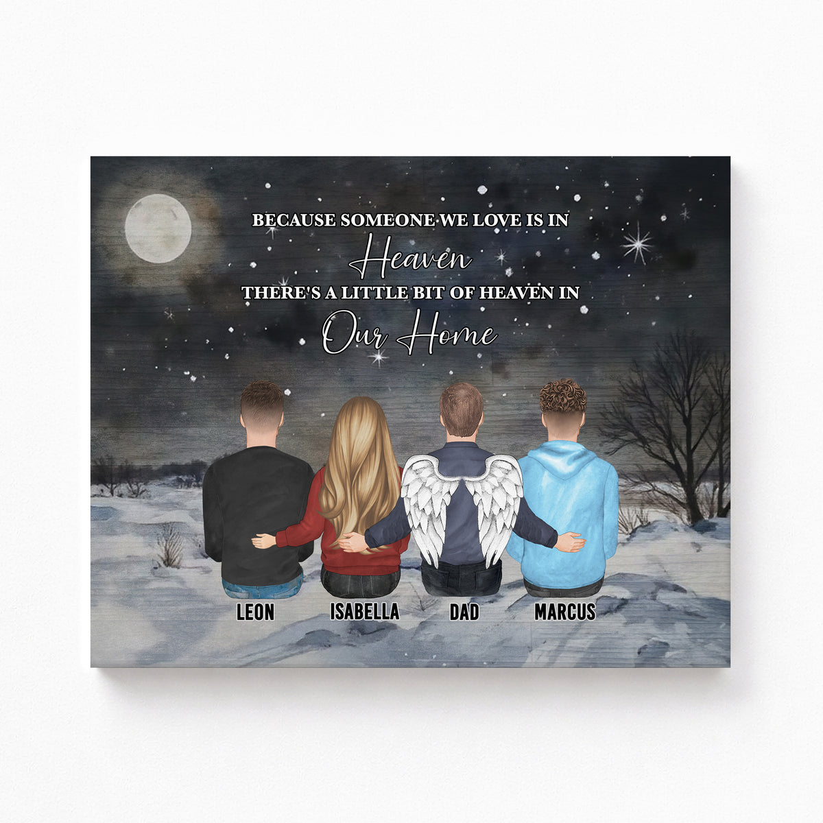 Custom Dad Memorial Print | Father in Heaven Tribute Gift