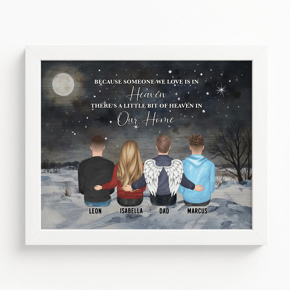 Custom Dad Memorial Print | Father in Heaven Tribute Gift