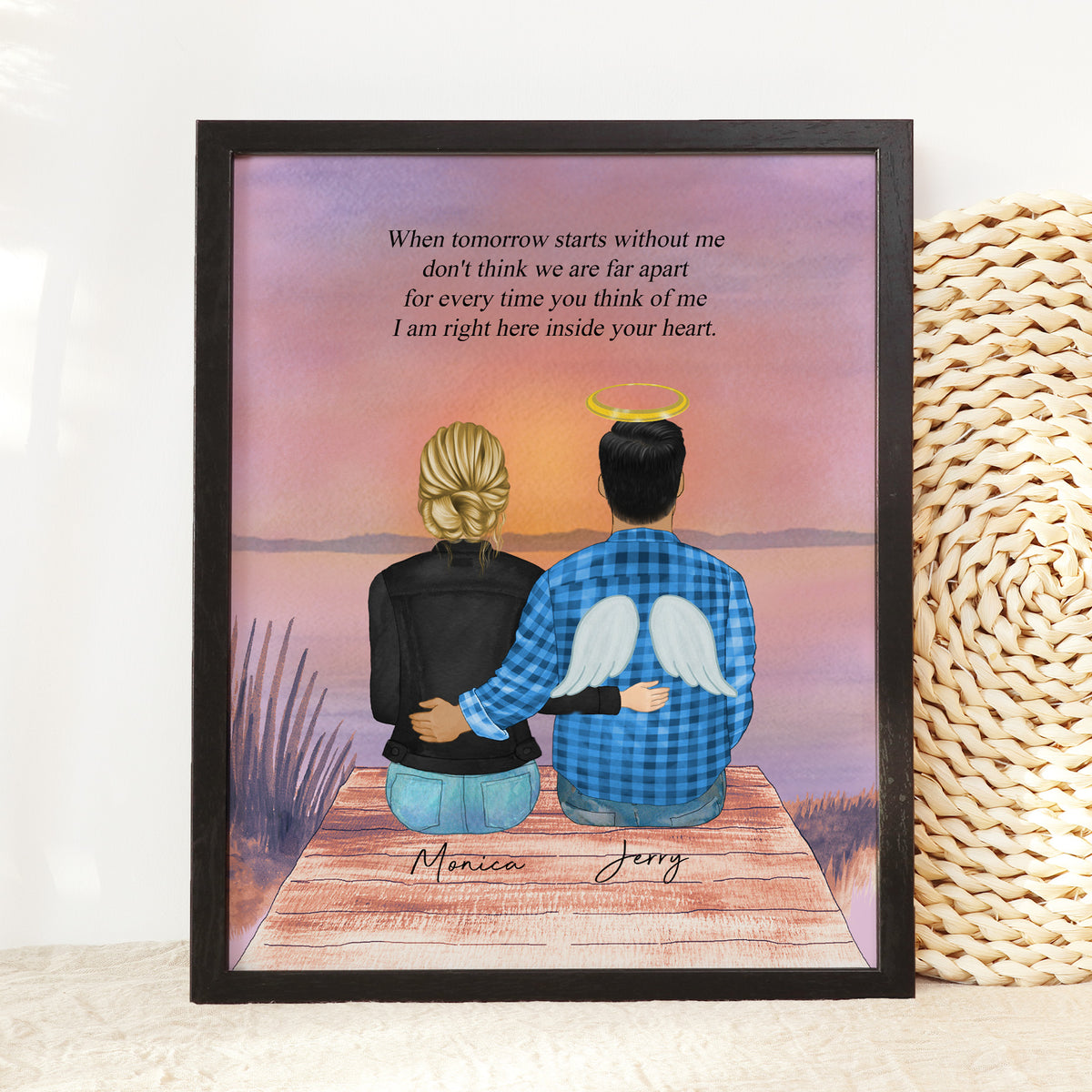 Loss of Husband Memorial Wall Art | Personalized Sympathy Gift