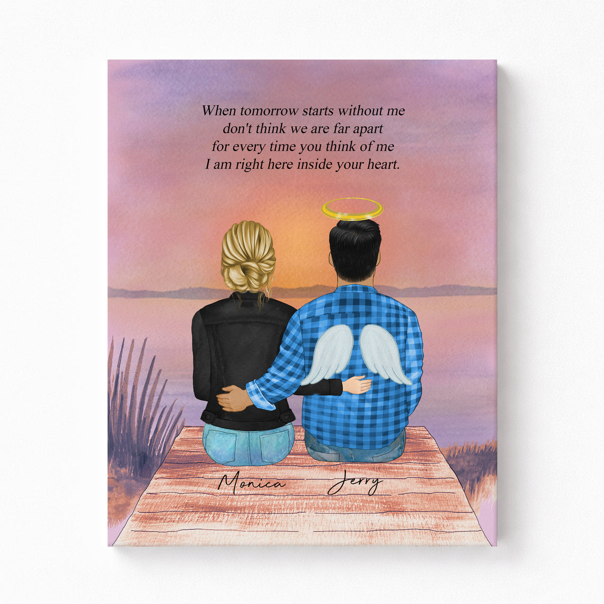Loss of Husband Memorial Wall Art | Personalized Sympathy Gift