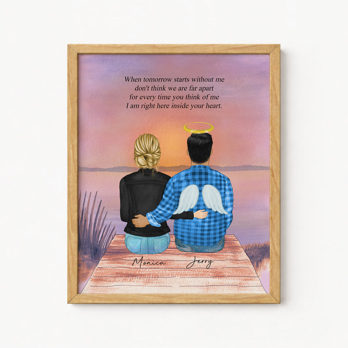 Loss of Husband Memorial Wall Art | Personalized Sympathy Gift