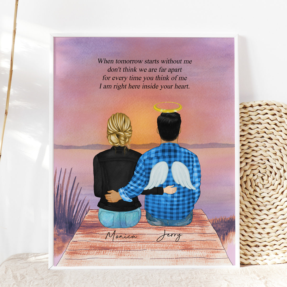 Loss of Husband Memorial Wall Art | Personalized Sympathy Gift