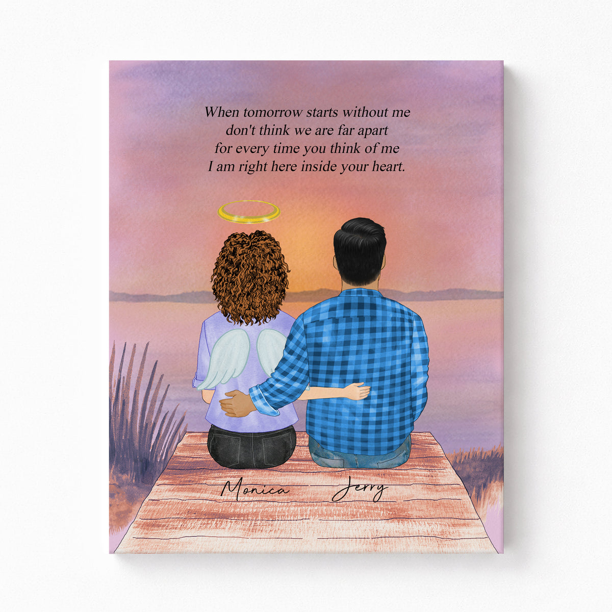 Loss of Wife Memorial Wall Art | Personalized Sympathy Gift