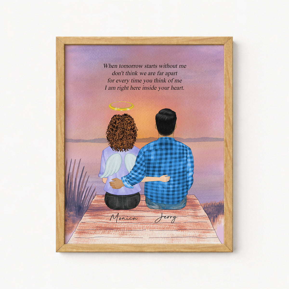 Loss of Wife Memorial Wall Art | Personalized Sympathy Gift