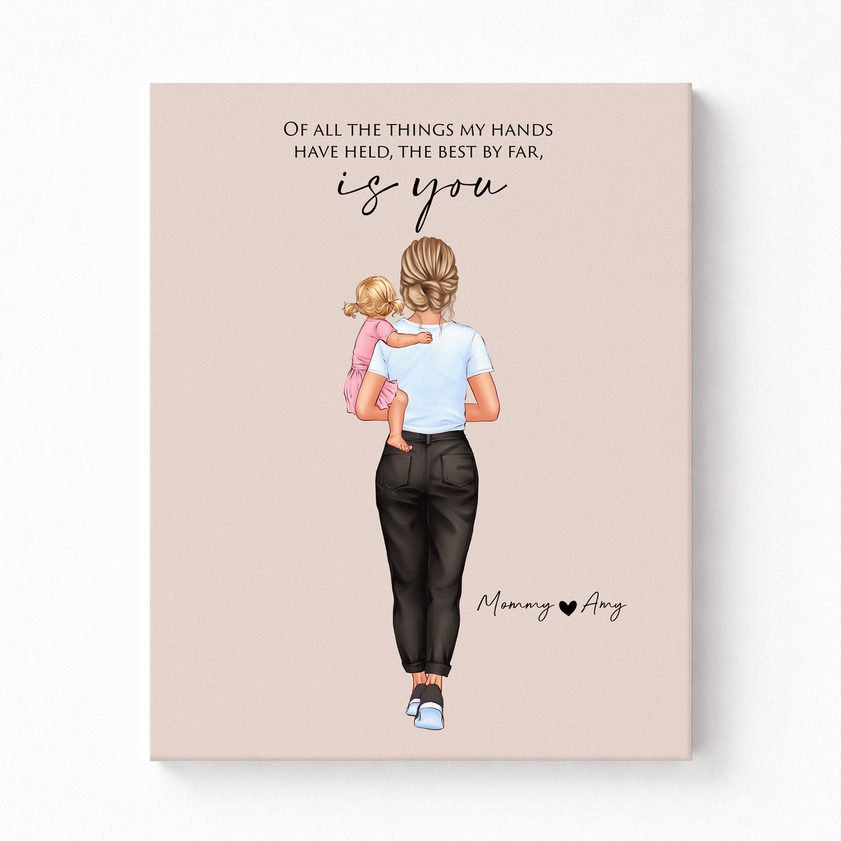 Custom Mother & Toddler Wall Art | New Mom Gift