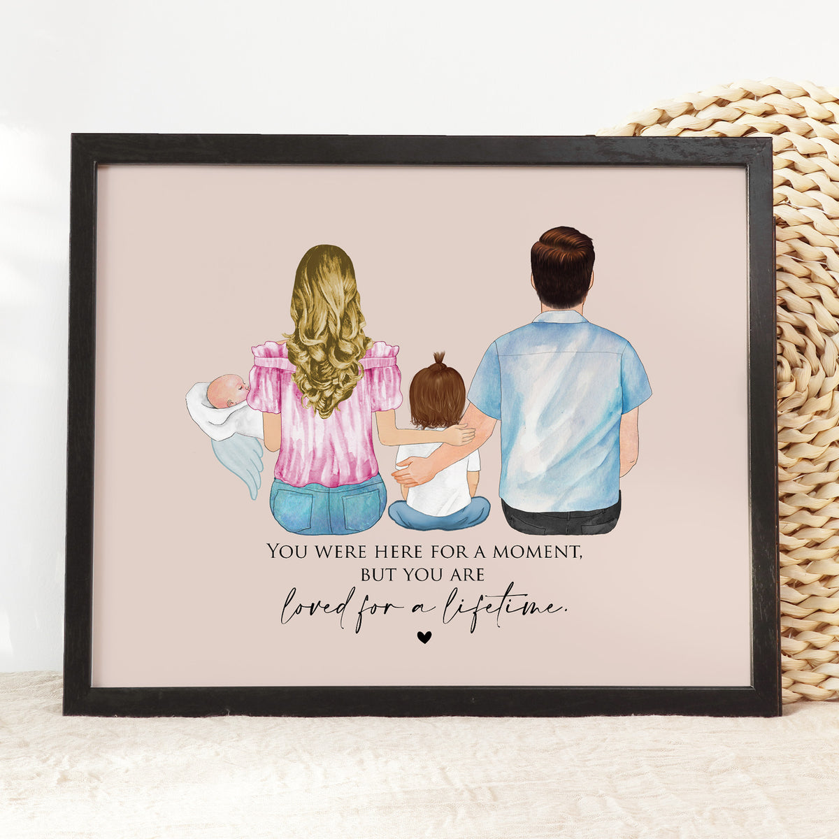 Angel Baby Loss Wall Art | 'You Are Loved For a Lifetime'