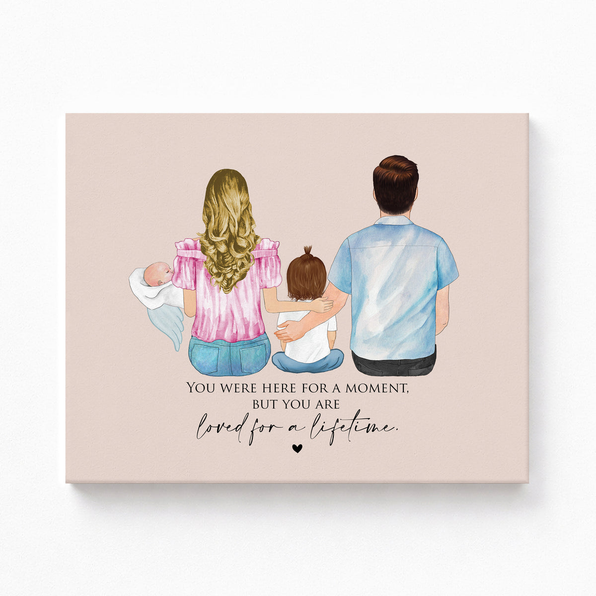 Angel Baby Loss Wall Art | 'You Are Loved For a Lifetime'