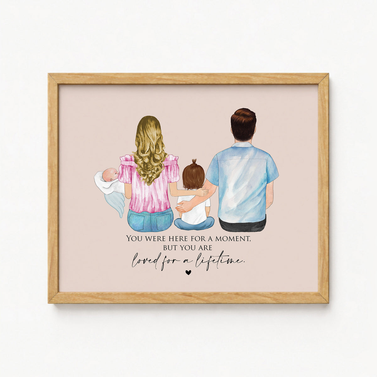 Angel Baby Loss Wall Art | 'You Are Loved For a Lifetime'