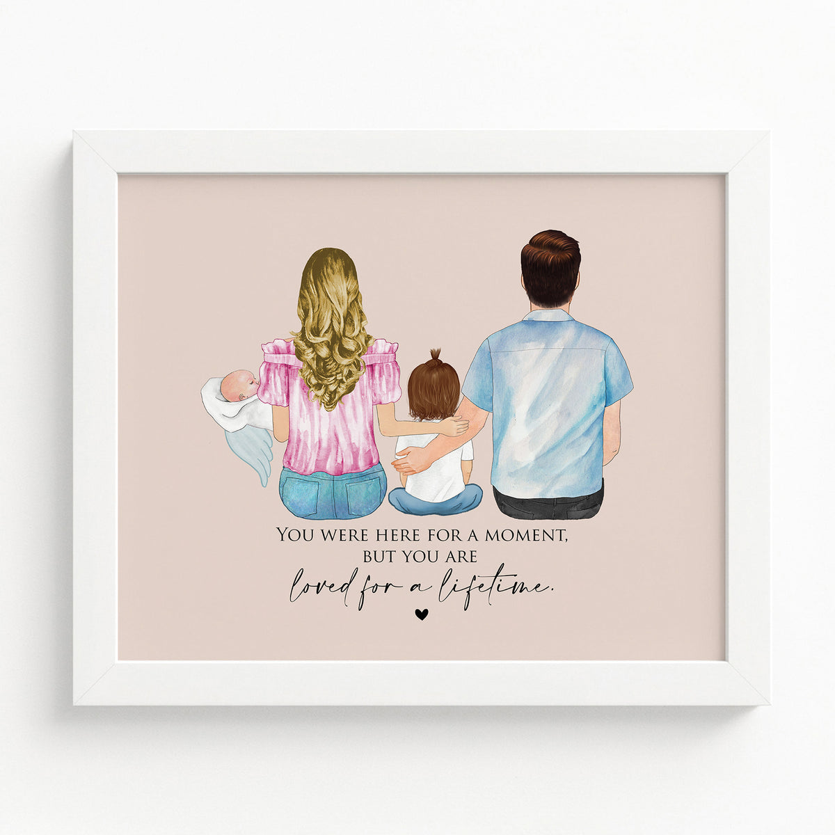 Angel Baby Loss Wall Art | 'You Are Loved For a Lifetime'