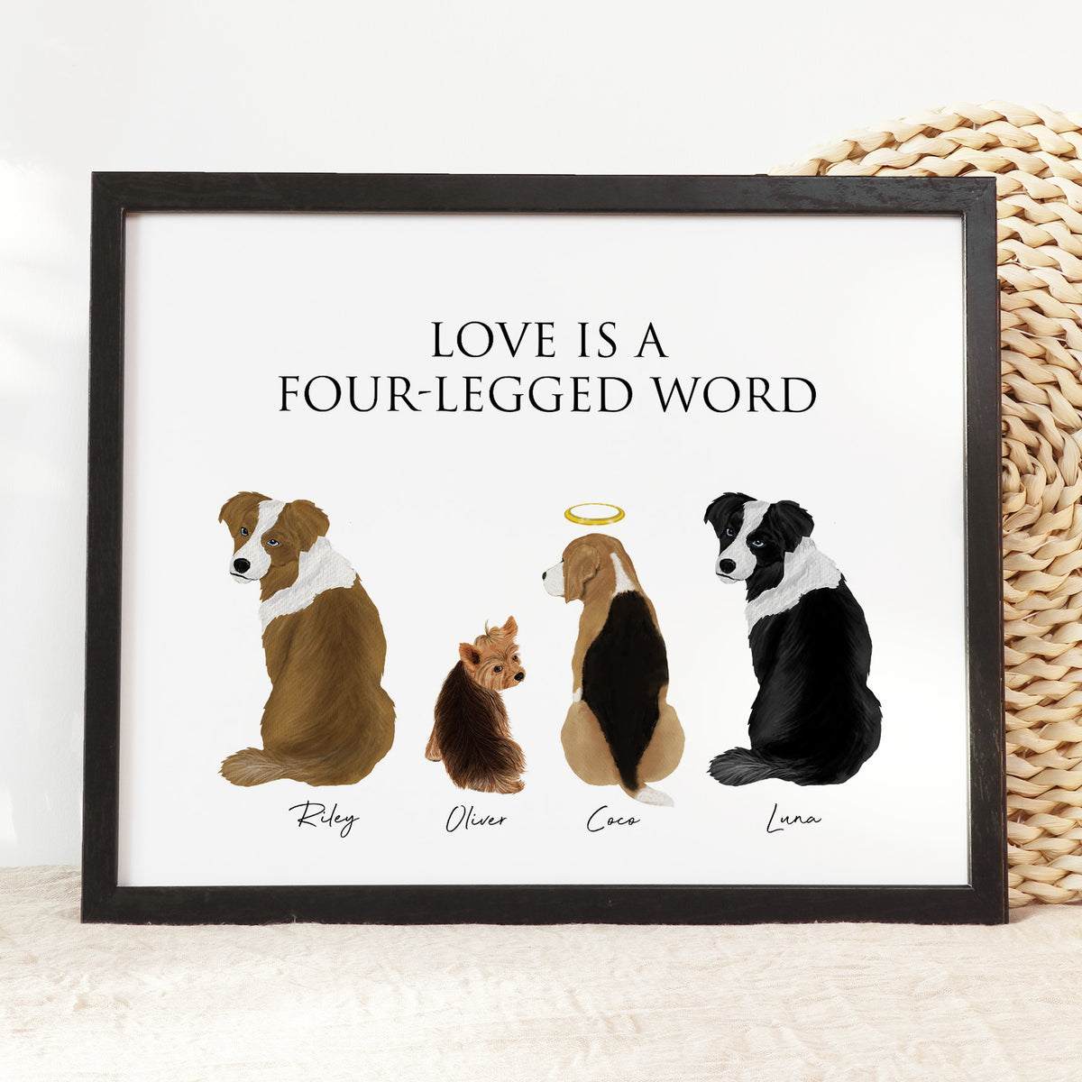 Custom Pet Portrait Wall Art | Personalized Animal Gift