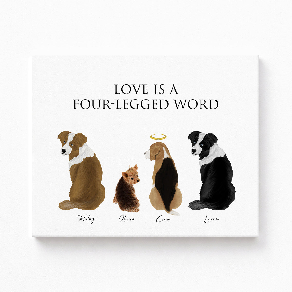 Custom Pet Portrait Wall Art | Personalized Animal Gift