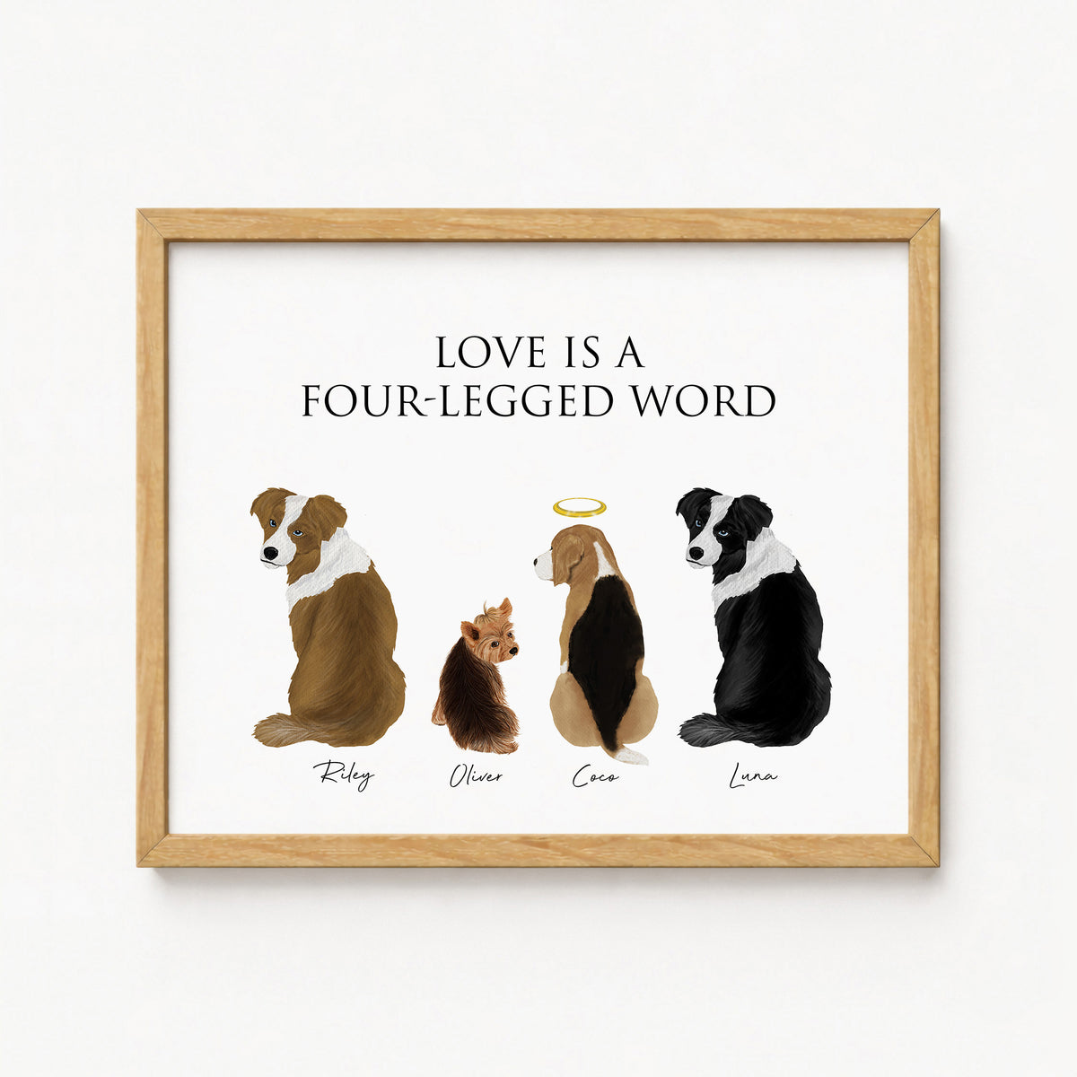 Custom Pet Portrait Wall Art | Personalized Animal Gift