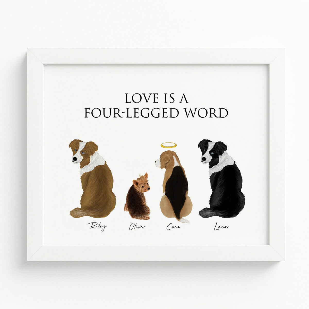 Custom Pet Portrait Wall Art | Personalized Animal Gift