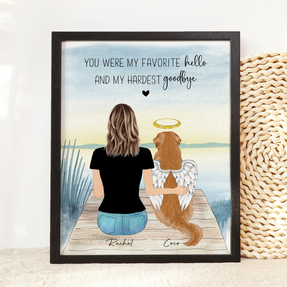'You Are My Favorite Hello' Dog Memorial Wall Art | Dog Mom Gift