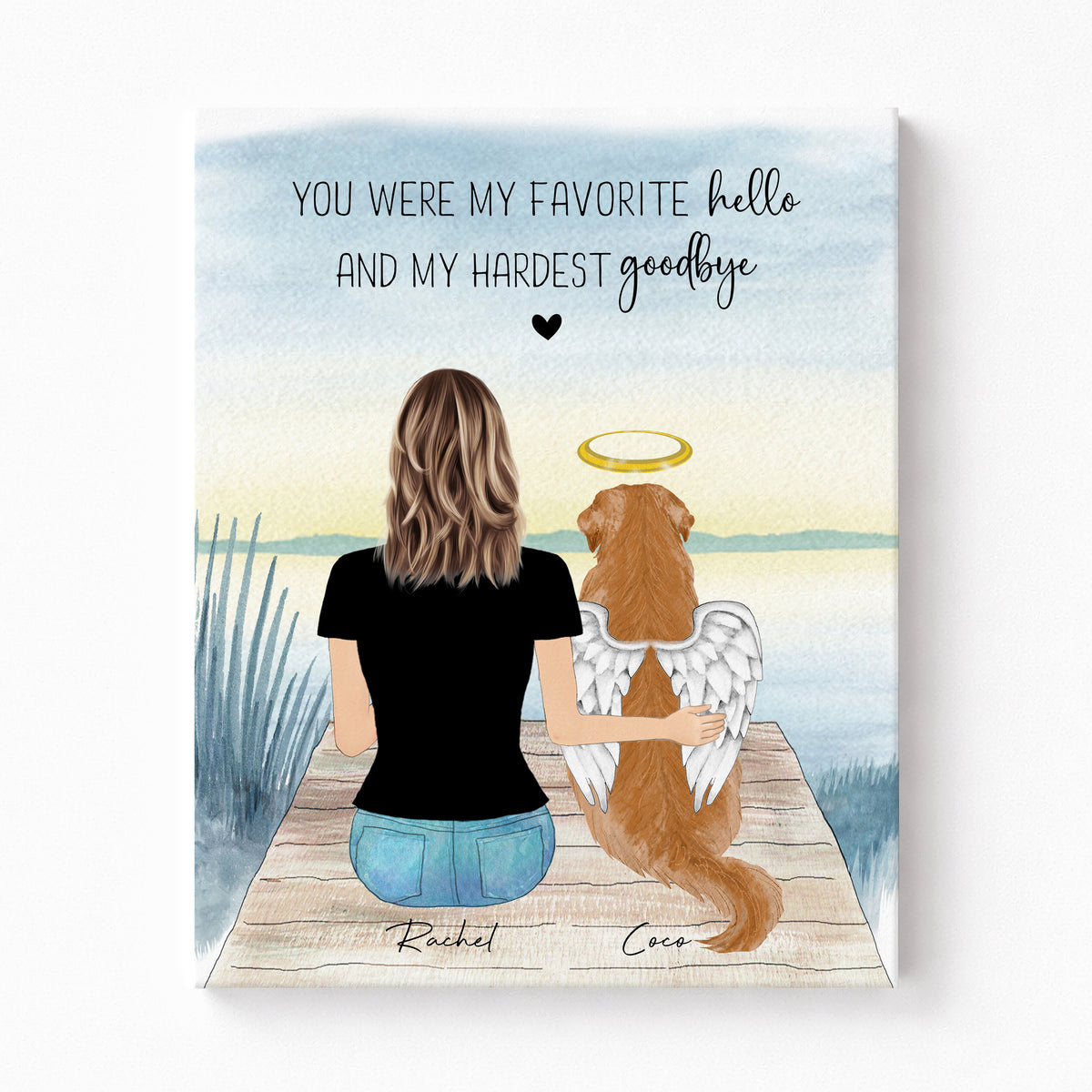 'You Are My Favorite Hello' Dog Memorial Wall Art | Dog Mom Gift
