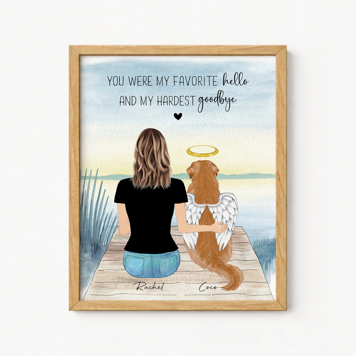 'You Are My Favorite Hello' Dog Memorial Wall Art | Dog Mom Gift