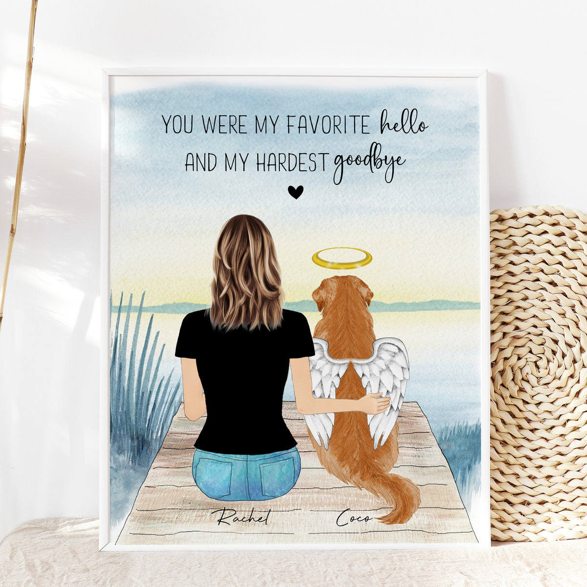 'You Are My Favorite Hello' Dog Memorial Wall Art | Dog Mom Gift