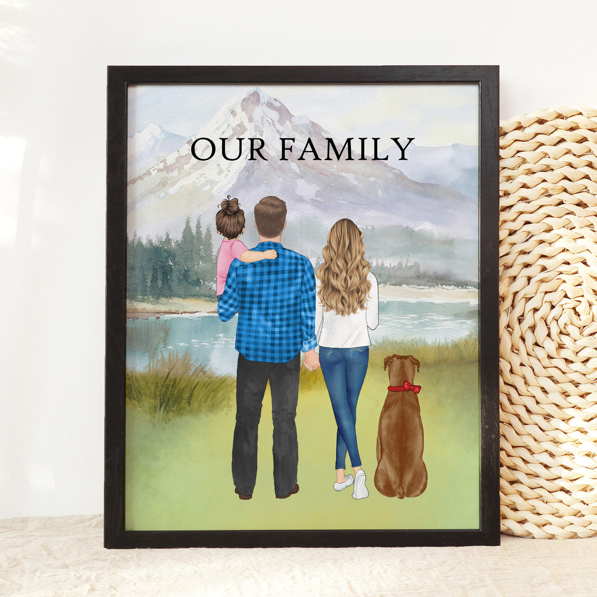 Custom Family & Pet Park Portrait | Anniversary Gift