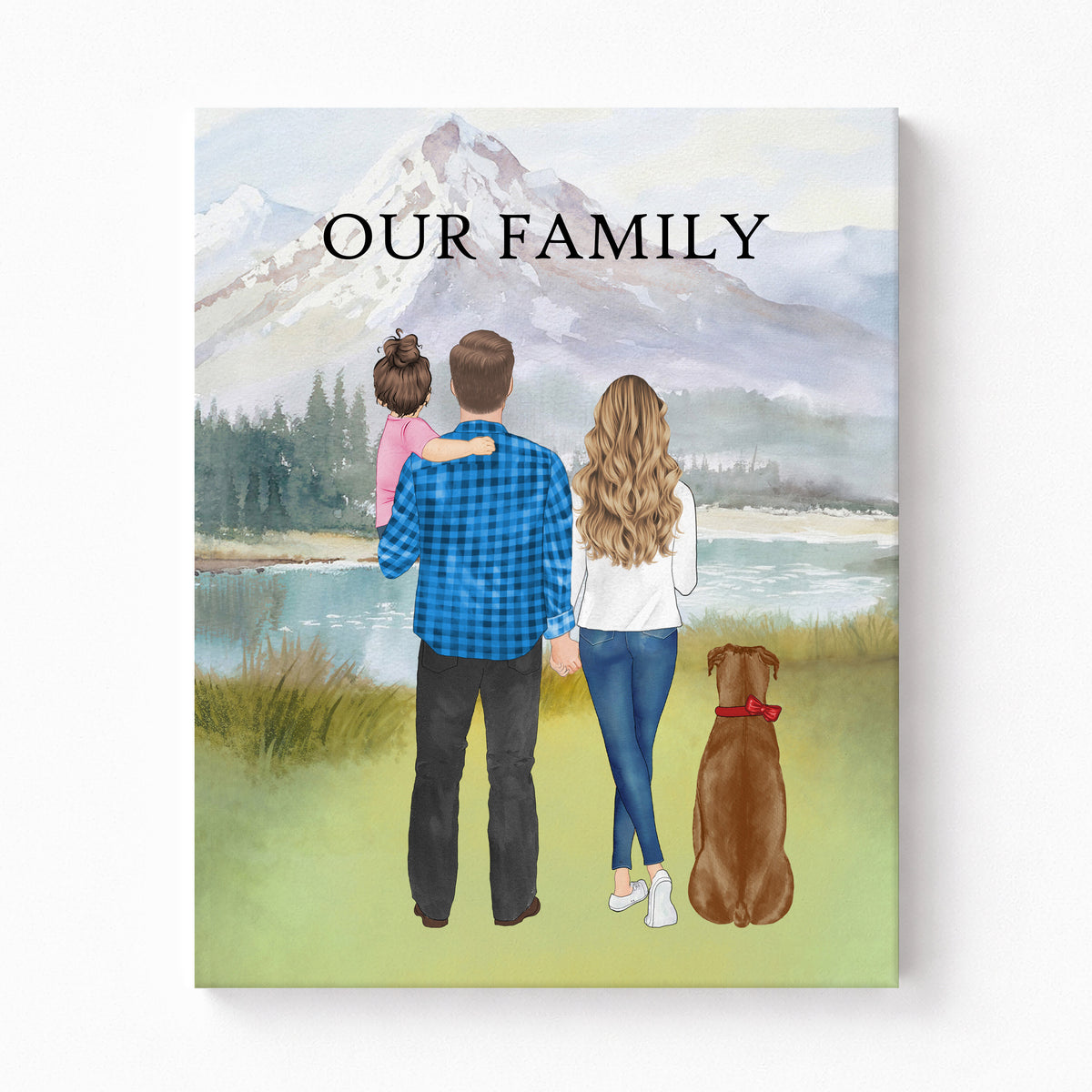 Custom Family & Pet Park Portrait | Anniversary Gift