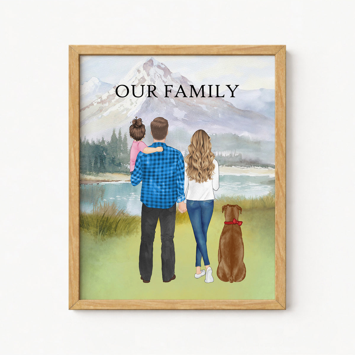 Custom Family & Pet Park Portrait | Anniversary Gift