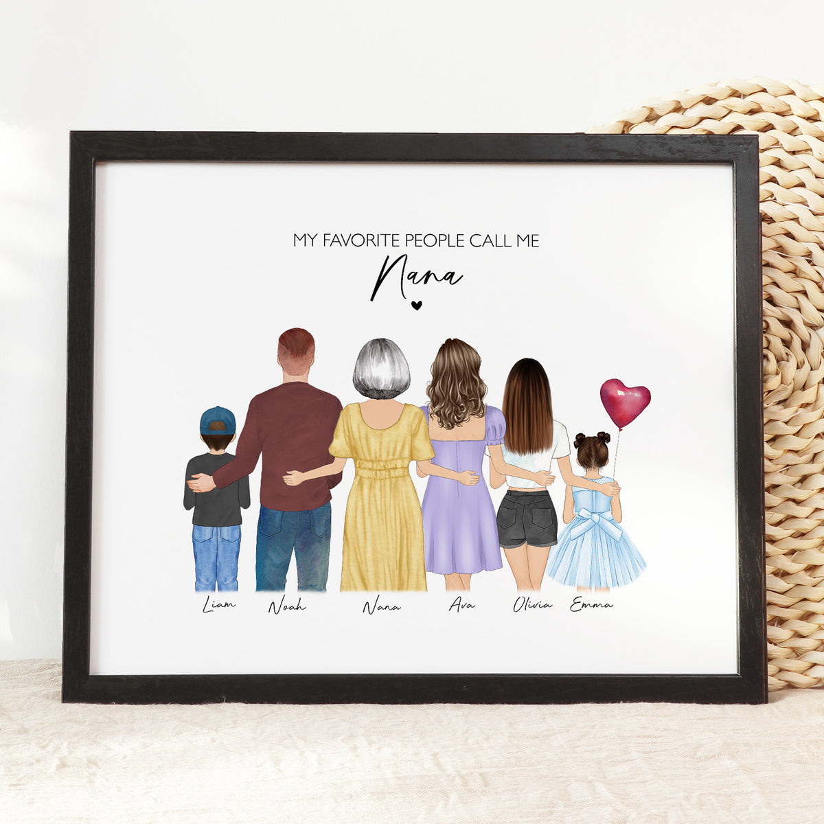 'My Favourite People Call Me Nana' | Custom Nana Portrait
