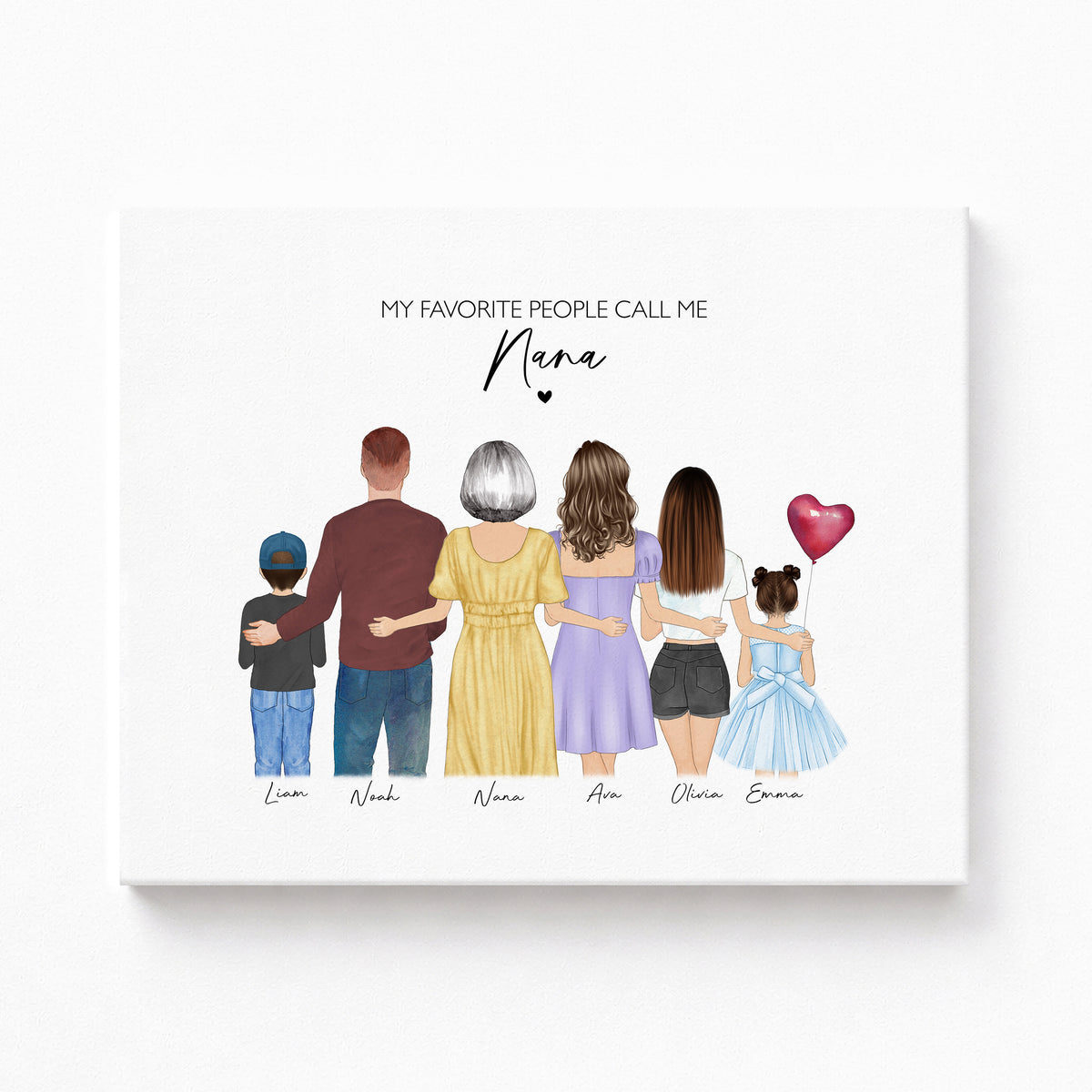 'My Favourite People Call Me Nana' | Custom Nana Portrait