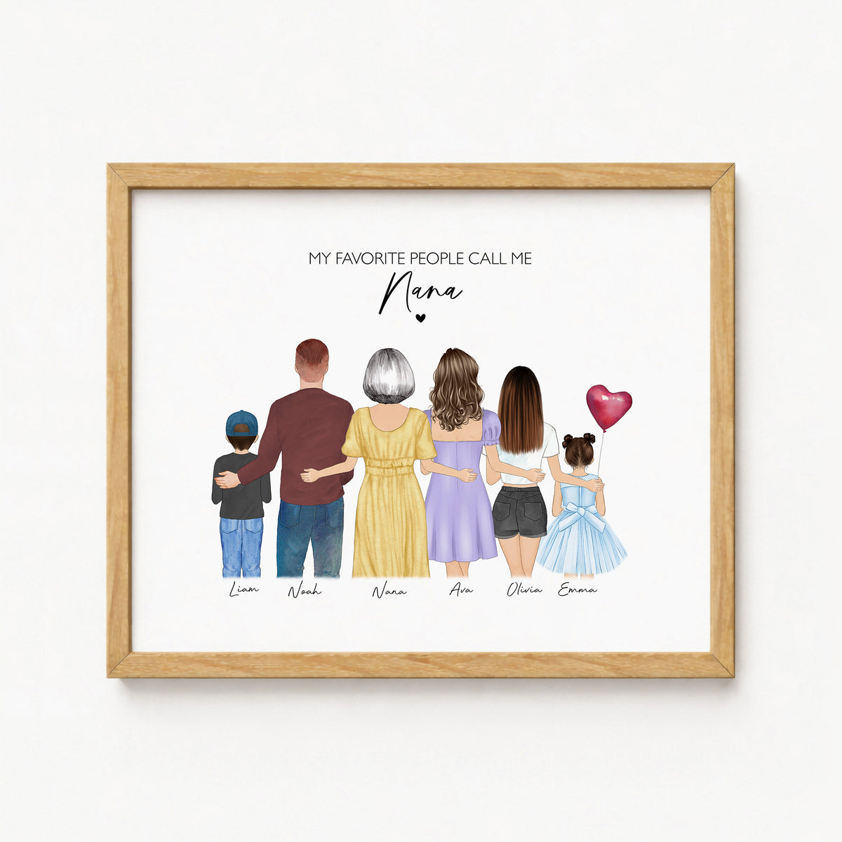 'My Favourite People Call Me Nana' | Custom Nana Portrait