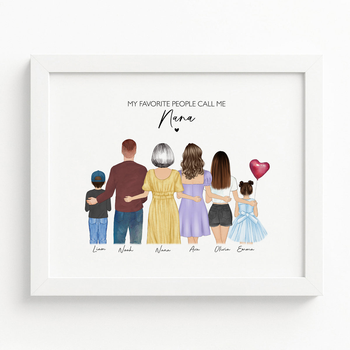 'My Favourite People Call Me Nana' | Custom Nana Portrait