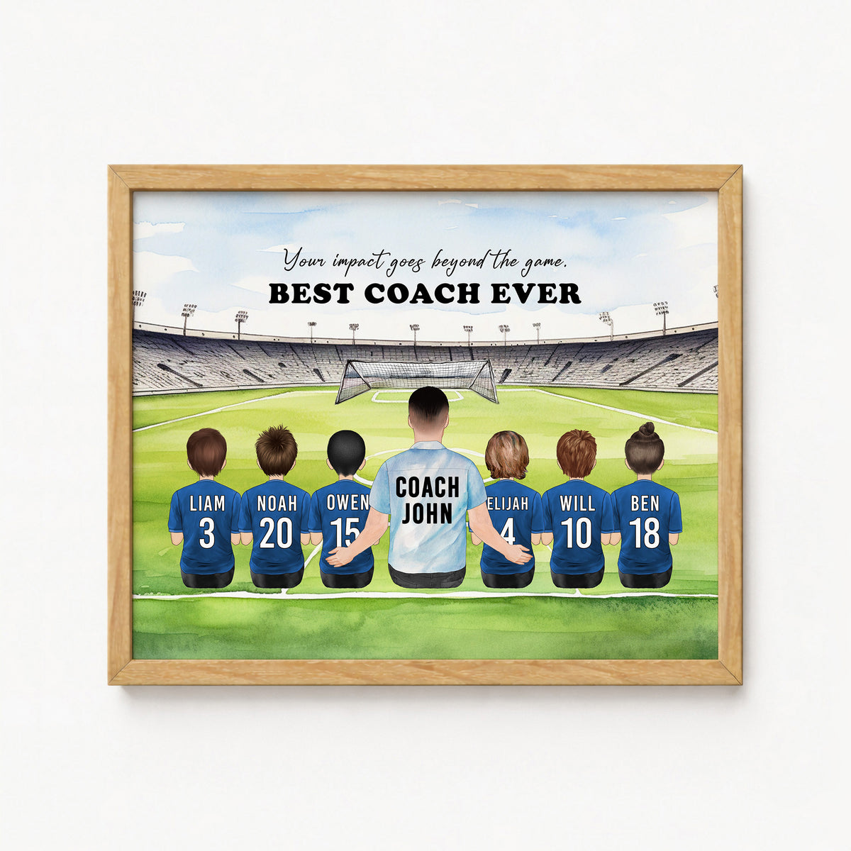 Personalized Soccer Coach Gift | Coach & Team Portrait