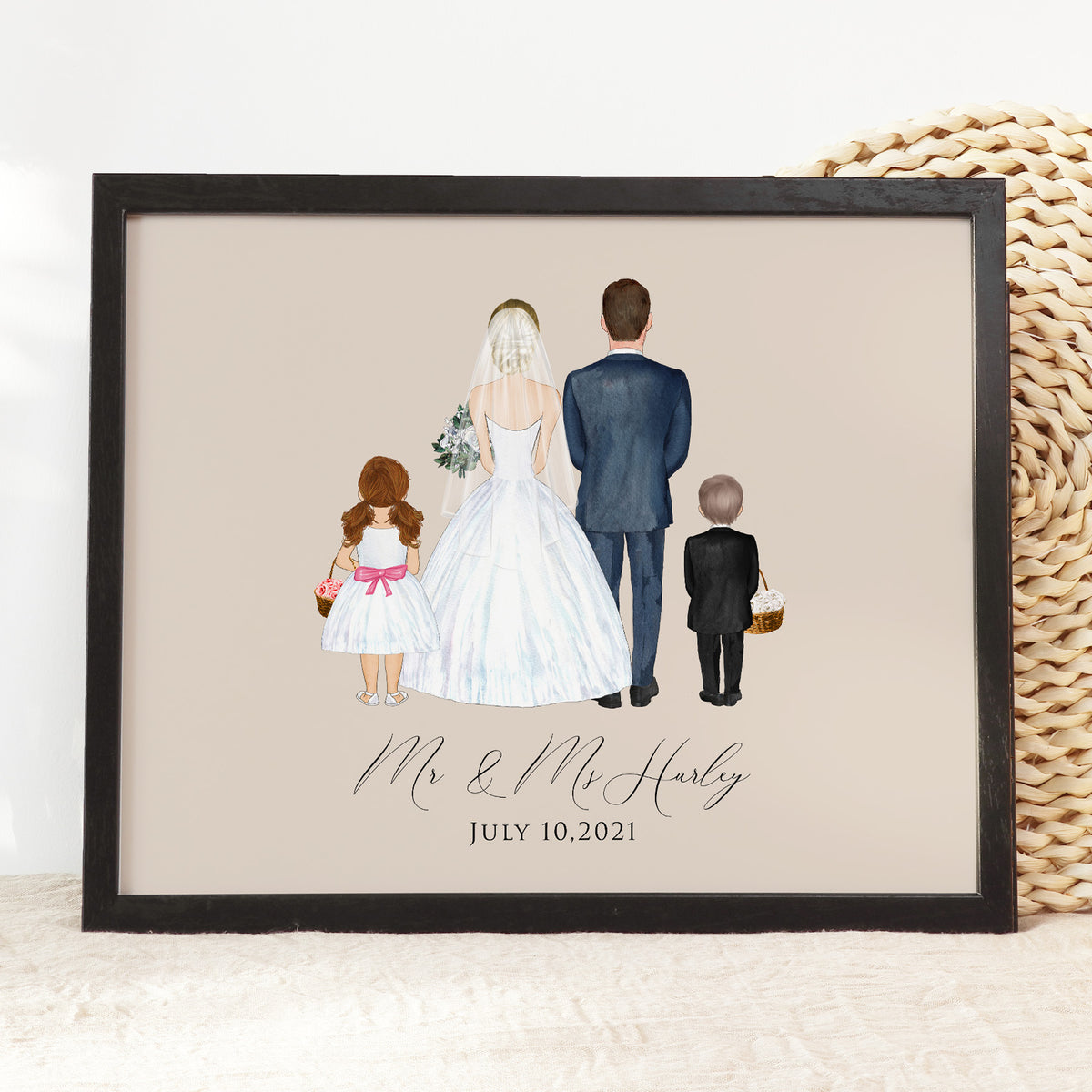 Custom Wedding with Flower Girl & Ring Bearer | Wedding Gift