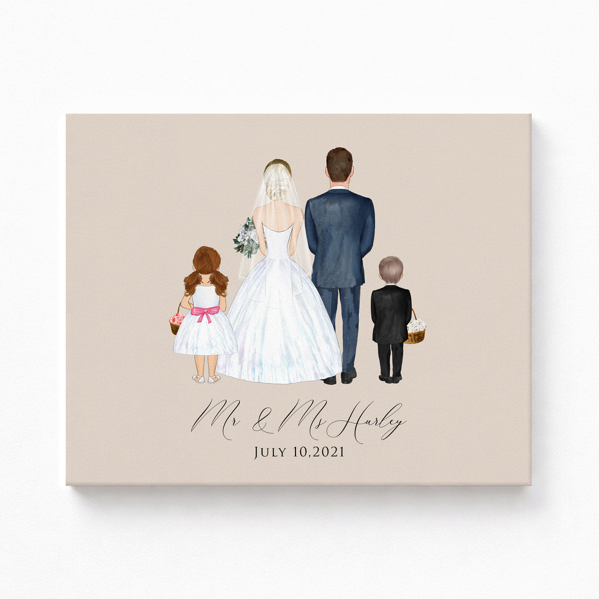 Custom Wedding with Flower Girl & Ring Bearer | Wedding Gift