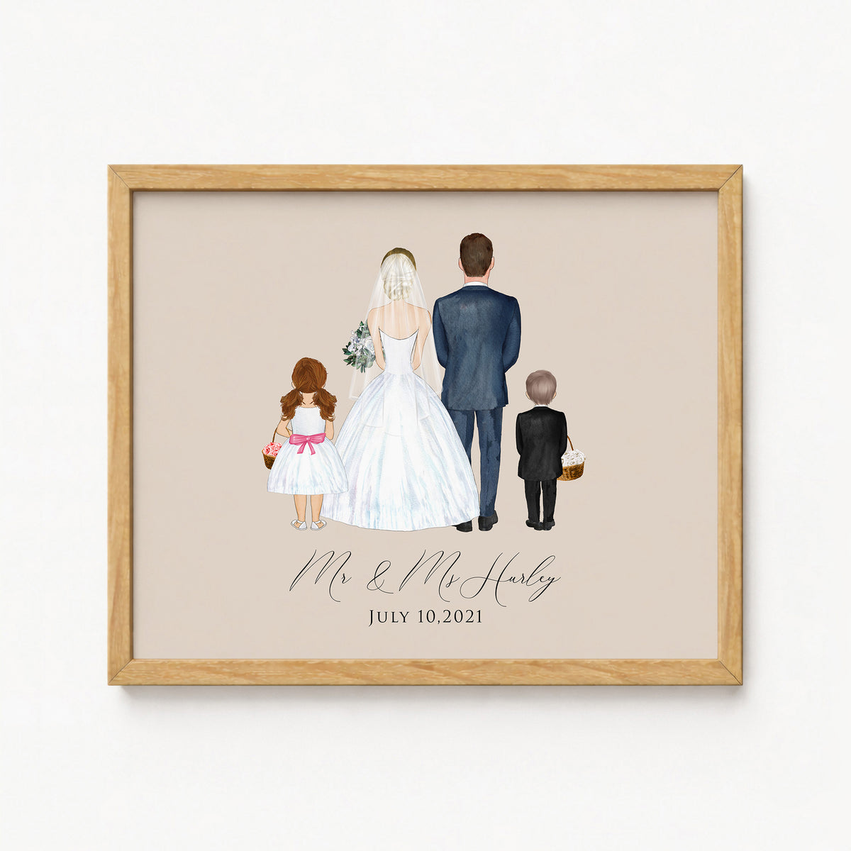 Custom Wedding with Flower Girl & Ring Bearer | Wedding Gift